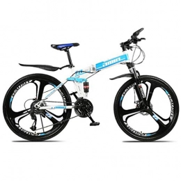 Tbagem-Yjr Falträder Tbagem-Yjr High-Carbon Stahl Falten Mountainbike, 26-Zoll-Rad Freestyle Fahrrad Fahrrad (Color : Blue, Size : 21 Speed)
