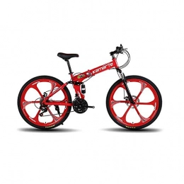 WEHOLY Falträder WEHOLY Fahrrad 26 '' faltbares Mountainbike, 21-Gang, ideal für Fahrten und Pendler in der Stadt, mit niedrigem Step-Through-Rahmen aus Kohlenstoffstahl und verschleißfester Reifen-Doppelfederung