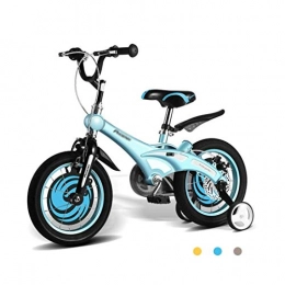 WJSW Falträder WJSW Fahrradfahrräder Rahmen aus Magnesiumlegierung Kinder-12-Zoll-14-Zoll-16-Zoll-Babyfahrräder 2-8 Jahre Alter Kinderwagen Baby kann Fahrräder selbstständig bedienen (Farbe: Blau Größe: