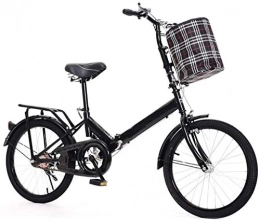 XIN Falträder XIN Folding Fahrrad Mountainbike Student Im Freien Sport Radfahren ultraleichte tragbare Faltrad for Männer Frauen Leichtklapp beiläufiges Damping Fahrrad (Color : Black)