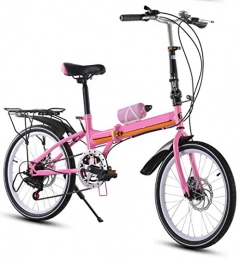 XMIMI Falträder XMIMI Fahrrad Doppelscheibenbremse Faltrad kann Menschen mit Variabler Geschwindigkeit Fahrrad mit Heckablage 20 Zoll bringen