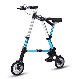 XXCC Falträder XXCC Mini Faltbare Fahrrad 8 Zoll Portable Faltrad Ultra Light Student Folding Träger Fahrrad für Sport im Freien Radfahren Reise Pendel, Blau