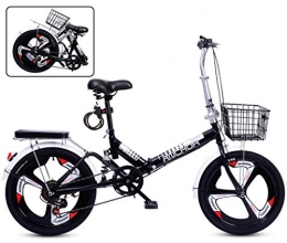 YTDHBLK Falträder YTDHBLK Mountainbike MTB 20 Zoll, 7 Gang Rennrad mit Gepäckträger, Rahmen MTB Erwachsenen Jugend Fahrrad, Faltbare Klapprad Unisex Erwachsene / Schwarz / Single Speed