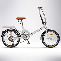 ZEIYUQI Falträder ZEIYUQI Fahrrad Für Frauen Mit Korb 20 Zoll Mit Variabler Geschwindigkeit Rennrad Geeignet Für Arbeit, Wandern, Weiß, Variable Speed A