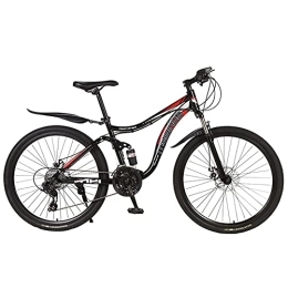 SHANJ Mountainbike 24 / 26 Zoll Full Suspension Mountainbike für Erwachsene Männer und Frauen, 21-27 Speed City Fahrrad, Doppelscheibenbremse