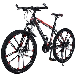 SHANJ Mountainbike 24 / 26 Zoll Mountainbike für Erwachsene, 21-30 Speed Herren Damen Offroad MTB Fahrrad, Doppelscheibenbremsen und Federgabeln, Weiß