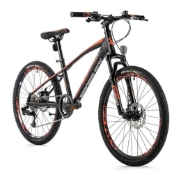 Leaderfox Mountainbike 24 Zoll Alu Mountainbike Leader Fox Capitan 8 Gang Scheibenbremsen Schwarz Orange