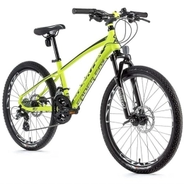 Leaderfox Mountainbike 24 Zoll Alu Mountainbike Leader Fox Capitan Boy MTB 8 Gang Disc Neon Gelb