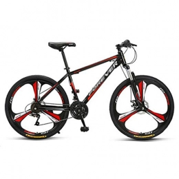 FOGUO Mountainbike 26 Inch Mountain Bike, Adult Youth MTB, Carbon Steel Frame, Large Full Suspension Mountain Bike, Kein Geräusch, 24 Geschwindigkeit, Red