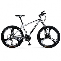 SHUI Mountainbike 26'' Mountainbike 21 / 24 / 27 / 30 Geschwindigkeiten Mountain Trail Bike Hochfeste Magnesium-Aluminium-Legierung MTB Doppelscheibenbremse Outdoor Sport Übung Fitness City White Black-21sp