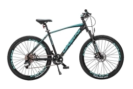 Leaderfox Mountainbike 26 Zoll Alu MTB Leader Fox Factor 8 Gang Disc Rh 46 cm Schwarz Türkis