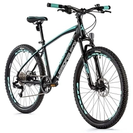 Leaderfox Mountainbike 26 Zoll Alu MTB Leader Fox Factor 8 Gang Scheibenbremsen Rh 41 cm schwarz türkis