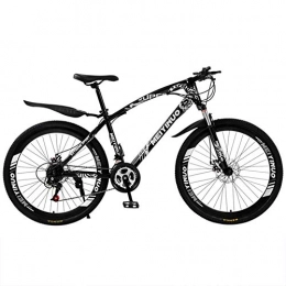 FXMJ Mountainbike 26 Zoll Mountainbike, 17 Zoll Stahlrahmen, 27 Gang Schaltwerk und Mikroschalt Drehschalthebel, Männer, Frauen, Studenten, Mountainbike mit Variabler Geschwindigkeit, Schwarz