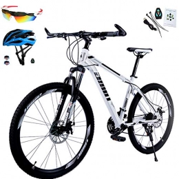 AI-QX Mountainbike AI-QX 26 Zoll MTB / Mountainbike Ölbremse Jugendfahrrad, Einschließlich [Brille + Helm] Mountainbike, Weiß