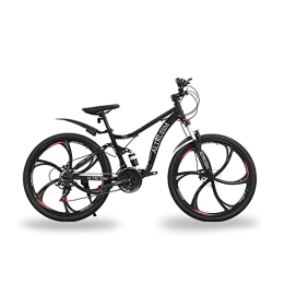 Altruism Fahrräder ALTRUISM Mountainbike Fahrrad 26 Zoll Shimano 21 Gang-Schaltung Doppel Scheibenbremsen Vollfederung MTB 6-Speichen-Räder Für Damen & Herren (Schwarz)