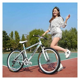 WIYP Mountainbike Aluminiumlegierung Mountainbike 24 Zoll Fahrrad 23 / 24 / 27 / 30 Geschwindigkeit Mountainbike Doppelscheibenbremse mit Stoßdämpfung Fahrrad (Color : FT White and Blue, Size : 24speed)