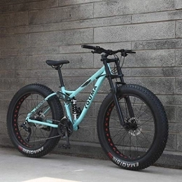 Aoyo Mountainbike Aoyo 26inch Fat Tire Hardtail Snowmobile-Straßen-Fahrrad, Männer Mountain Bikes, Doppelaufhebung Rahmen und Federgabel Gelände Berg Fahrraderwachsene (Color : Green, Size : 27Speed)