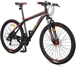 Aoyo Mountainbike Aoyo 27-Gang-Mountainbikes, Vorderachsfederung Hardtail Mountainbike, Erwachsene Person Frauen Mens All Terrain Fahrrad mit Doppelscheibenbremse, Rot (Color : Black, Size : 24 Inch)