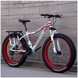 Aoyo Mountainbike Aoyo Bikes Berg, Erwachsener, Gebirgsfahrrad, Fat Tire Doppel-Suspension, Fahrrad, High-Carbon Stahlrahmen, MTB, All Terrain, 26inch, 21Speed, weiß Blau, Farbe: Schwarz Orange (Color : White Red)