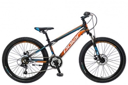 breluxx Fahrräder breluxx® 24 Zoll ALU Mountainbike Hardtail Alaska Sport D2 blau orange, 21 Gang