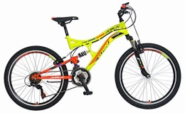 breluxx Mountainbike breluxx 24 Zoll Mountainbike Kinderfahrrad Vollfederung Goblin Sport gelb, 18 Gang Shimano - Modell 2019