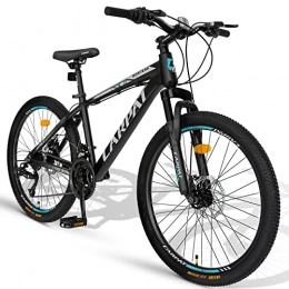 CARPAT SPORT Mountainbike Carpat Sport 24 Zoll Aluminium Mountainbike Shimano 21 Gang-Schaltung, Doppelscheibenbremsen, geeignet für Erwachsene, Alu MTB- Grau