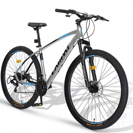 CARPAT SPORT Mountainbike Carpat Sport 29 Zoll Aluminium Mountainbike | Shimano 21 Gang-Schaltung, Doppelscheibenbremsen, Fahrrad geeignet für Erwachsene, Alu MTB, Männer und Frauen-Grau schwarz