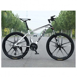 Chenbz Mountainbike Chenbz Outdoor-Sport Outroad Mountainbike 21 Geschwindigkeit Gras Sand Fahrrad 26 Zoll Rennrad Compatible with Männer oder Frauen Pendler Fahrrad mit Doppelscheibenbremsen, Weiss