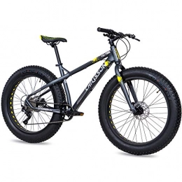 CHRISSON Mountainbike CHRISSON 26 Zoll Fatbike Mountainbike - Fat Four schwarz-gelb - Hardtail Fat Tyre Mountain Bike, Fahrrad mit 4.0 fette Reifen und 10 Gang Shimano Deore Schaltung