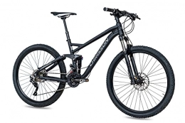 CHRISSON Mountainbike CHRISSON 27, 5 Zoll Mountainbike Fully - Stormer schwarz-grau - Vollfederung Mountain Bike mit 30 Gang Shimano Deore Kettenschaltung - MTB Fahrrad für Herren und Damen mit Rock Shox Federgabel