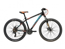 Cicli Adriatica Mountainbike Cicli Adriatica Mountainbike RCK 27, 5 Zoll Rahmen aus Aluminium, gefederte Gabel und Getriebe 21 V (schwarz-blau-rot, Rahmen 43 cm)