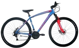 COPPI Mountainbike Coppi 29 Zoll MTB Reaction Scheibenbremsen 21 Gänge Blau-Rot 43 cm Rahmengröße