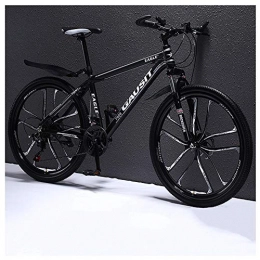 COSCANA Mountainbike COSCANA Mountainbike 24-27 Geschwindigkeit, 26 Zoll Ten Spoke Wheel Bikes 17"Rahmen Doppelscheibenbremse, Vorderradaufhängung Outdoor-Fahrrad Für Männer FrauenBlack-27 Speed