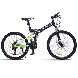 Dapang Mountainbike Dapang Faltbares Mountainbike fr einen Pfad, Trail & Mountains, Schwarz, Aluminium-Vollfederung, Twist-Shifters durch 24 Geschwindigkeiten, Green, 26