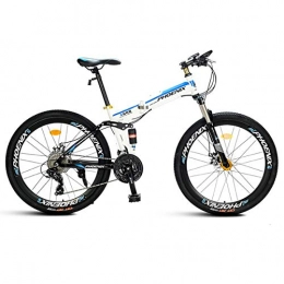 Dapang Mountainbike Dapang Mountainbike 21 / 27 Speed Stahlrahmen 26 Zoll Speichenrder Federung Faltrad, White, 27speed