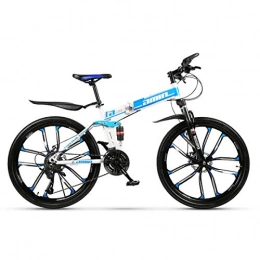 Dapang Mountainbike Dapang Mountainbike 30-Fach Stahlrahmen 26 Zoll 3-Speichenräder Dual Suspension Faltrad, 18, 30speeds