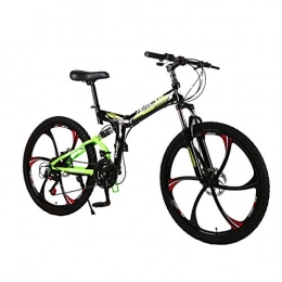 Dapang Mountainbike Dapang StealthMens ' Mountain Bike, 26"Zoll Stahlrahmen, 27 Drehzahl-Front-und Heckschutzgitter vorne und hinten mechanische Scheibenbremse, Green, 1