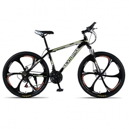 DGAGD Fahrräder DGAGD 24-Zoll-Rahmen aus Mountainbike aus Aluminiumlegierung mit Variabler Geschwindigkeit und sechs Rädern-Schwarz und Gelb_30 Geschwindigkeit