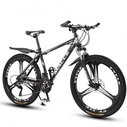 Dsrgwe Fahrräder Dsrgwe Mountainbike, 26inch Mountainbike, Speichenrad, Carbon-Stahlrahmen for Fahrräder, Doppelscheibenbremse und Vorderradgabel (Color : Black, Size : 27-Speed)