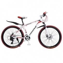 Dsrgwe Fahrräder Dsrgwe Mountainbike, Mountainbike, 26inch Rad, Aluminium Rahmen Mountainbikes, Doppelscheibenbremse und Vorderradgabel (Color : White, Size : 21-Speed)