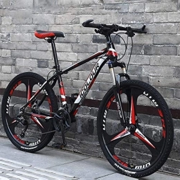 DULPLAY Mountainbike DULPLAY 26 Zoll 24 Geschwindigkeit Aluminium Leicht Mountainbike, Erwachsene Mountainbike, Hardtail Fahrrad Mit Front-aufhängung Schwarz Und Rot 26", 24-Gang