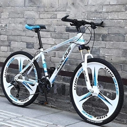 DULPLAY Fahrräder DULPLAY 26 Zoll 27 Geschwindigkeit Aluminium Leicht Mountainbike, Erwachsene Mountainbike, Hardtail Fahrrad Mit Front-aufhängung Weiß Und Blau 26", 27-Gang