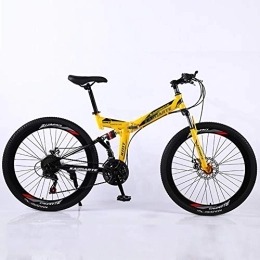 DULPLAY Fahrräder DULPLAY 26 Zoll Doppelscheibenbremse, Stoßdämpfung, Fahrrad, leichtes Mountainbike, Aluminiumlegierung, Stahl mit hohem Kohlenstoffgehalt, Mountainbike, Gelb, 26 Zoll, 27 Gang