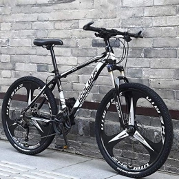 DULPLAY Fahrräder DULPLAY 66 cm (26 Zoll), 30 Geschwindigkeitsstufen, Aluminium, leicht, Mountainbike, für Erwachsene, Mountainbike, Hardtail-Bike, mit Federung vorne, schwarz, weiß, 26 Zoll, 30 Geschwindigkeiten