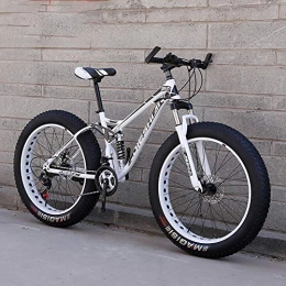 GAYBJ Mountainbike Erwachsene Mountain Bike beach Cruiser Fat Tire Bike Schnee-Fahrrad 24 / 26 Zoll Räder Mountain Trail Bike High Carbon Steel Folding Outroad Fahrräder 7 / 21 / 24 / 27-Gang-Fahrrad, F, 24 inchi 21 Speed