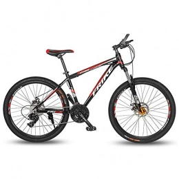 LQLD Mountainbike Erwachsene Mountainbikes, 26Inch Doppelscheibenbremse Mountain Trail Bike 27-Gang-Positionierschwungrad Hoher Stahlkohlenstoff Mountainbikes Lager Mehr Als 200 Kg, 24 Speed