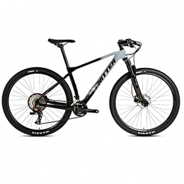 EWYI Mountainbike EWYI Carbonfaser Mountainbike, 27.5 / 29 Zoll MTB Carbonfaser-XC-Klasse-Rahmen, Stoßdämpfung Outdoor-Fahren Cross-Country-Studentenfahrrad Mit Variabler Geschwindigkeit Black Cement Gray-29