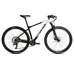 EWYI Mountainbike EWYI Mountainbike Mit Variabler Geschwindigkeit, 27.5 / 29'' Kohlefaser-MTB, Cross-Country-Studentenfahrrad Stoßdämpfung Magnesium-Aluminium-Legierung Drahtgesteuerte Luftg Black White-29