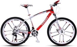 Aoyo Mountainbike Fahrrad, 24 Zoll, Mountainbike, Federgabel, Erwachsene Fahrrad, Jungen und Mädchen Fahrrad Variable Speed ​​Stoßdämpfung High Carbon Stahlrahmen hohe Härte Off-Road Dual Disc Brakes ( Color : Red )