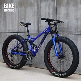 FDSAD Fahrräder Fahrrad 26 Zoll MTB Top, Fat Wheel Motorrad / Fat Bike / Fat Tire Mountainbike, Beach Cruiser Fat Tire Bike Snow Bike Fat Big Tire Fahrrad 21-Gang Fat Bikes für Erwachsene, Blau, 24 IN